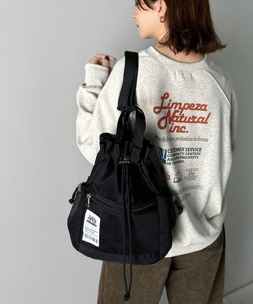 JaVa ジャバコラボ》毎日の相棒バッグ！メッシュ使い巾着2WAYリュック