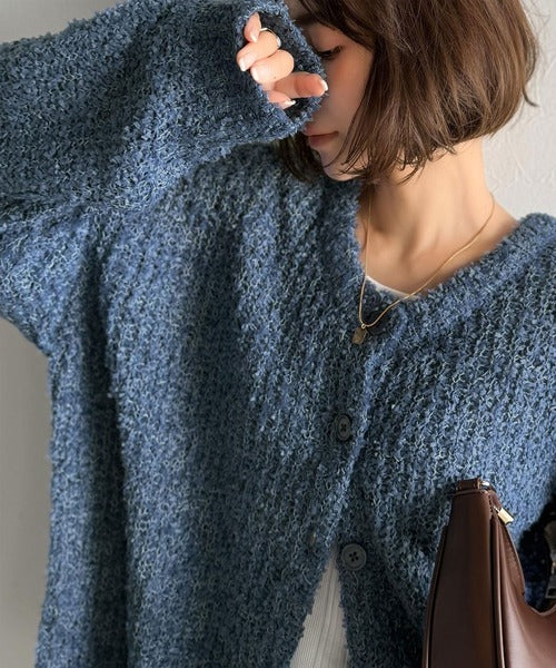 エアリーな抜け感。大人のリボンヤーン前後2wayニットカーディガン（長袖） ce1020298