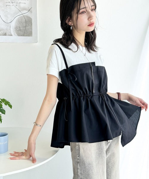 レイヤードアシンメトリーデザイントップス アシンメトリーデザイントップス – Maison de Lyla