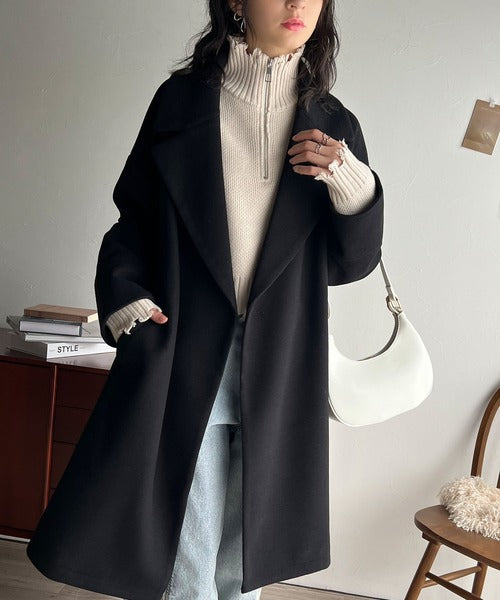 カラフルなデザインのチェスターコート 小さいサイズ】ウールモッサ ロングチェスターコート(チェスター