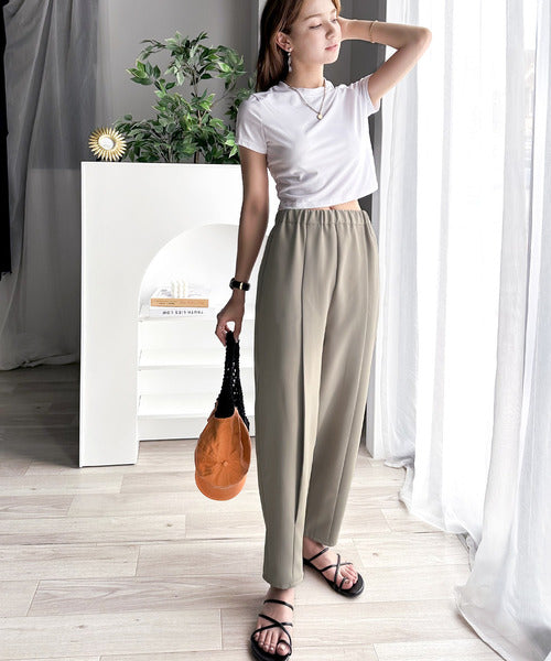 【パンとバナナ】21999 JaVa ジャバコラボ》美脚＆お洒落見え バナナパンツ jv0940149