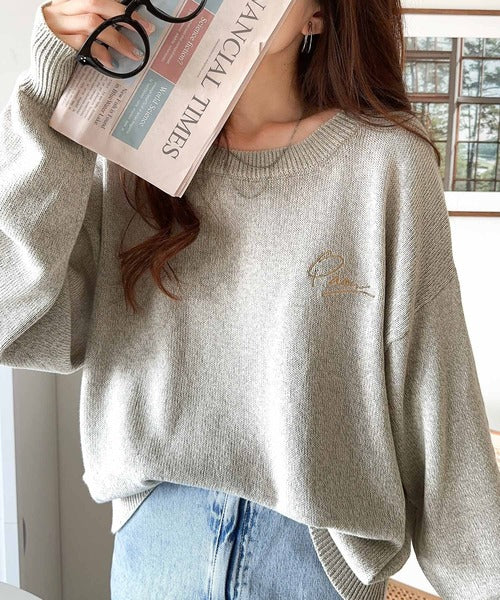 新品タグ付き✨定価30800円 刺繍が美しいハイネック プルオーバー 大きい42 22amsni02-p2e.jpg