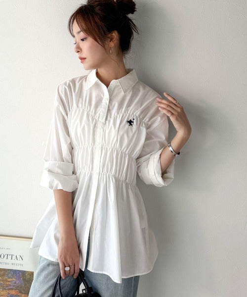 MARNO ホワイトストライプ長袖シャツ MARNO ホワイトストライプ長袖シャツ ホワイトストライプ長袖