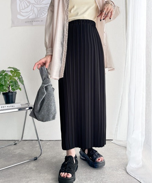 HENRIK VIBSKOV プリーツ ロングスカート BE1803Skirt バイカラープリーツロングスカート – MASHA Naoko