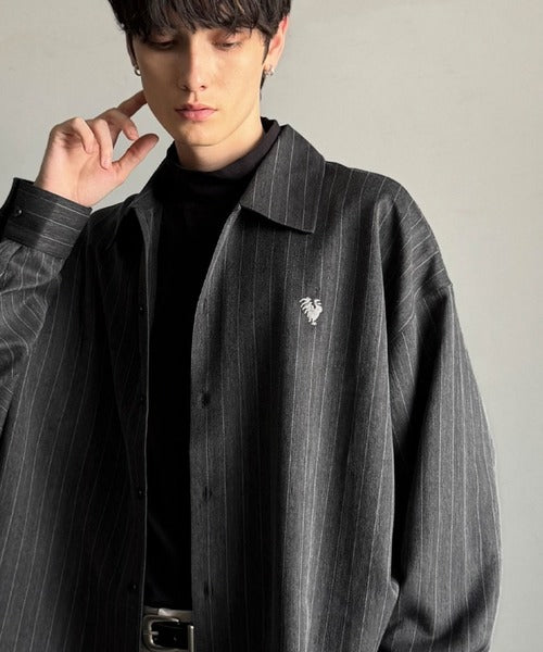 Classical Origin】「大人のさりげなさ。」刺繍入りストライプ柄