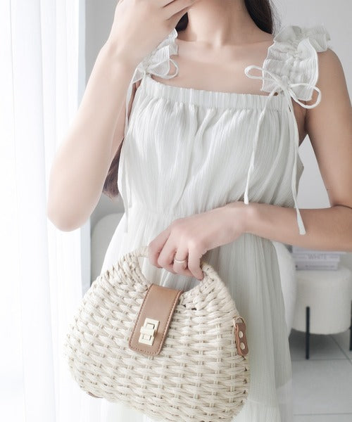 GOLDS♡タグ付♡肩紐ビジュー♡Aライン♡ラッフルフリル♡キャミワンピ♡ピンク XSサイズあり【ROBE de FLEURS/ローブドフルール】フリルワン
