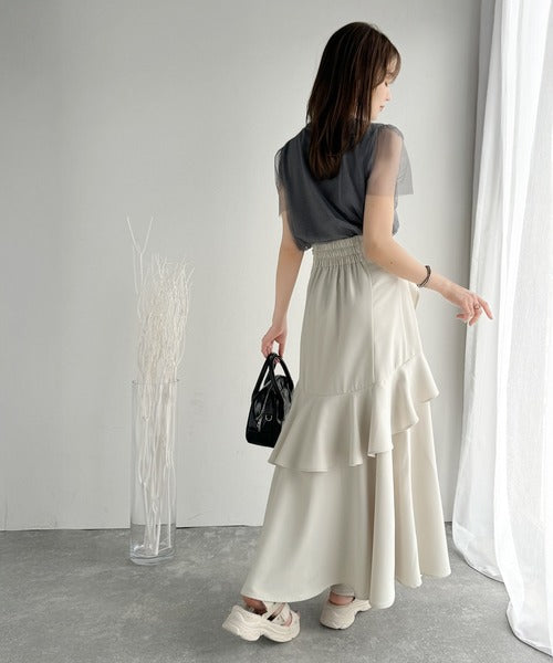 mily bilet】上品に揺れるシルエットが美しい。スリット入り