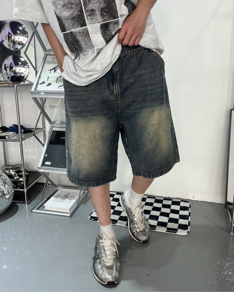 guapi ハーフデニムパンツ GUAPI グアピ フラワー パッチ デニム ハーフ ショート パンツ