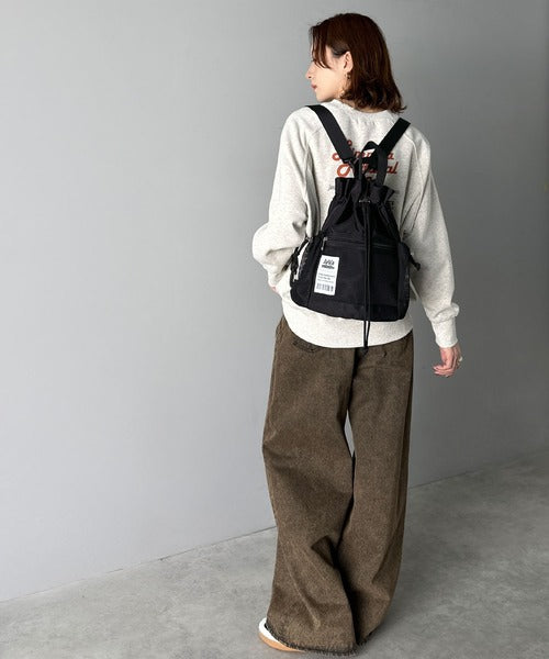 JaVa ジャバコラボ》毎日の相棒バッグ！メッシュ使い巾着2WAYリュック