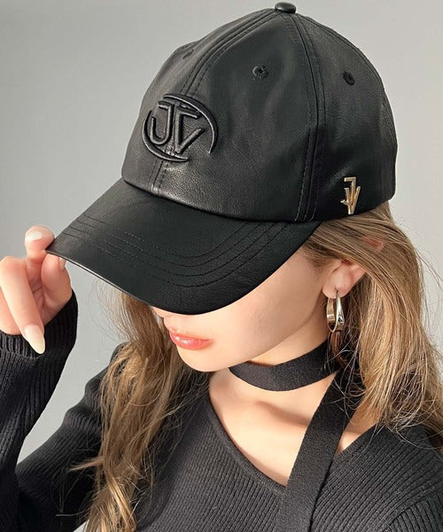 Javaジャバコラボ》インパクトを与える主役キャップ。フェイクレザー