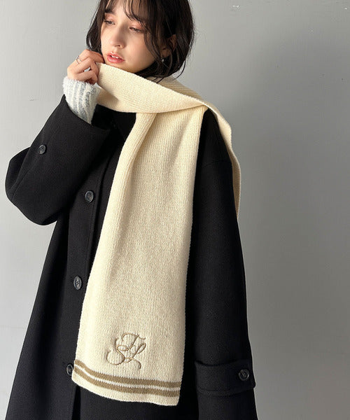 美品22AW OUAT ニット マフラー ストール スカーフ1224N▲ c90813d60f8c441a804acee9a46d22