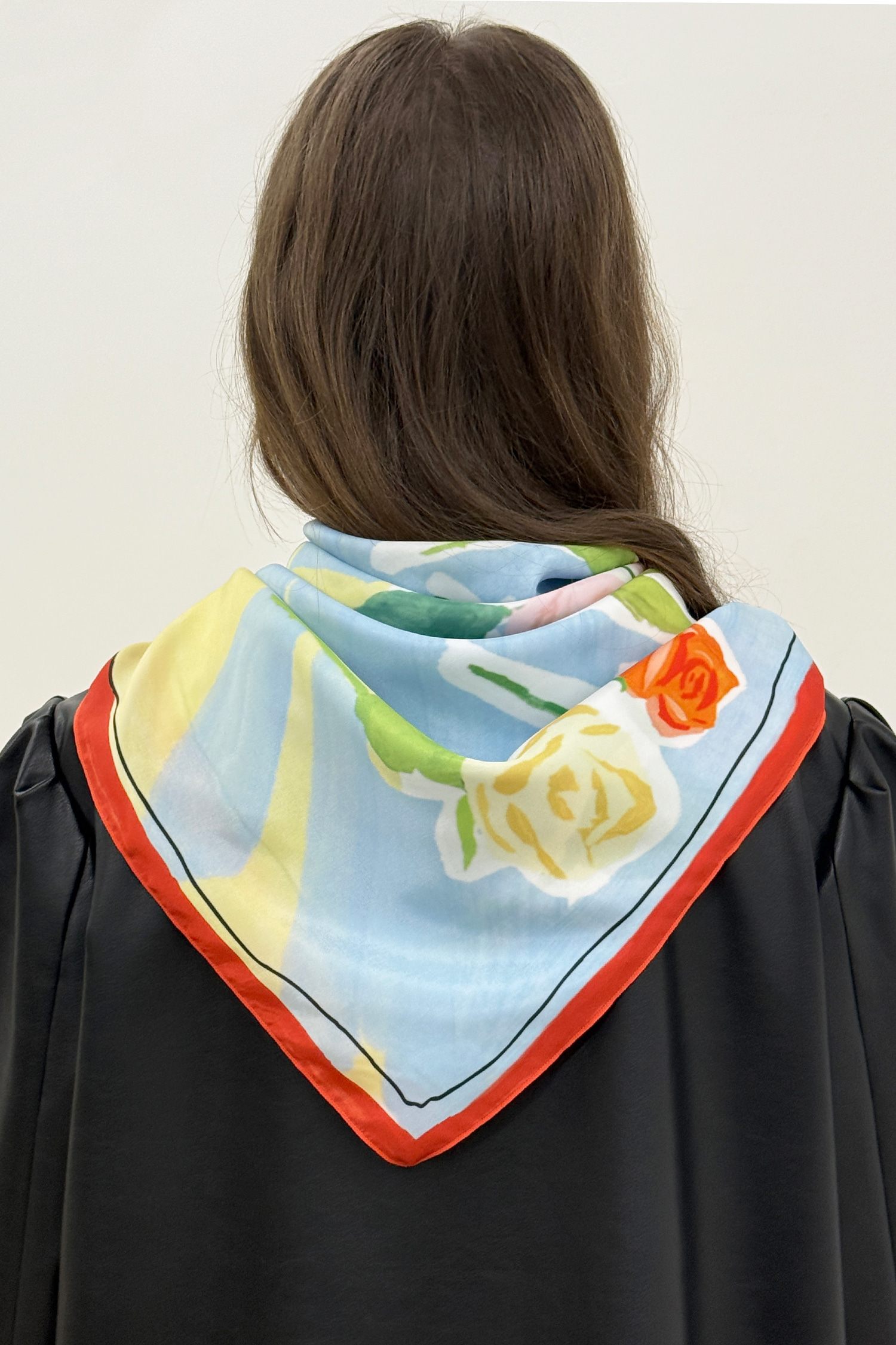 SN Flower Texture Scarf (Red)