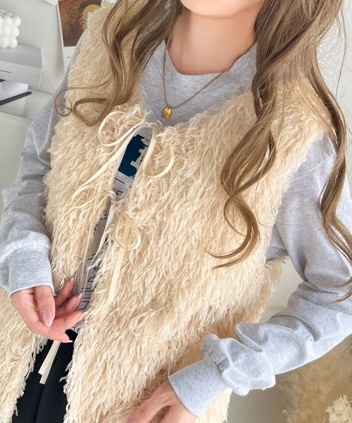 24AW maison de Dolce. ウォッシャブルファーベスト 24AW maison de Dolce. ウォッシャブルファーベスト - メルカリ