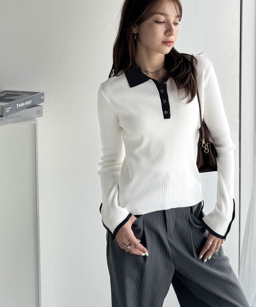 mily bilet】トレンドの襟付きデザインで洗練されたスタイルに♪金縁