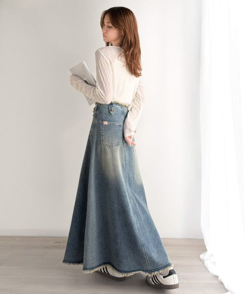 JaVaジャバコラボ》贅沢フリンジに一目惚れ。ヴィンテージライクデニム