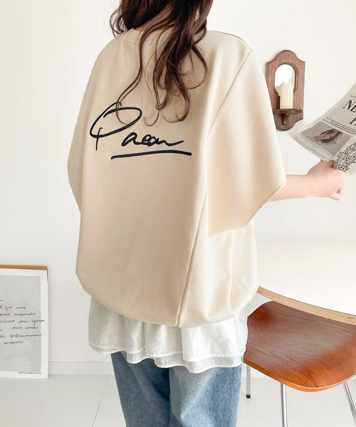 ◉ 柊ページ◉ センスが光る。バック刺繍裏毛プルオーバー ce1020204