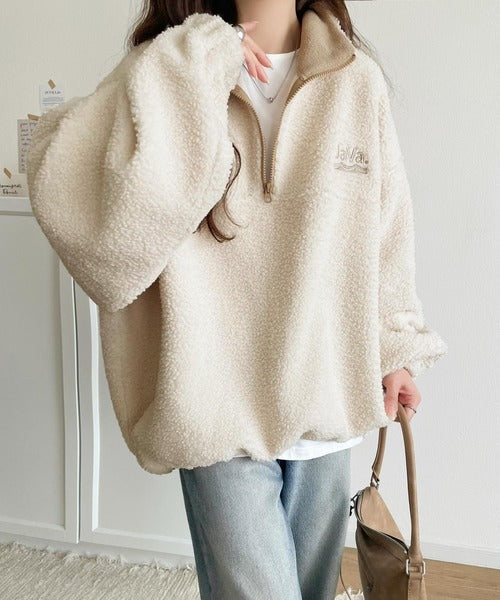 Javaジャバコラボ》ボア素材×刺繍でおしゃれ上級者に格上げ