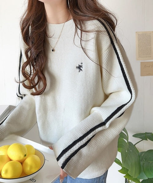 ポテチーノ 羊のモチーフ付き長袖ニット ポテチーノ 羊のモチーフ付き長袖ニット - メルカリ