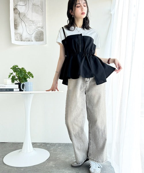 レイヤードアシンメトリーデザイントップス 楽天市場】【 クラシカルエルフ classical elf 】 tシャツ