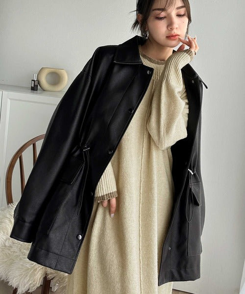 大人のリラックスムード。ふわもちミックスカラー配色ブークレーニット