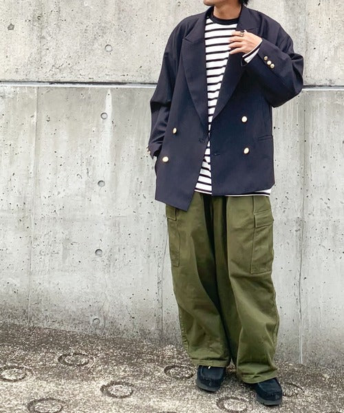 moon様　ミニチュアリメイクオーダー　ノーカラーダブルブレザー4点セット JUNRED(ジュンレッド) / サイドスリットルーズダブルブレザー