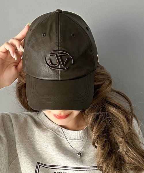 Javaジャバコラボ》インパクトを与える主役キャップ。フェイクレザー