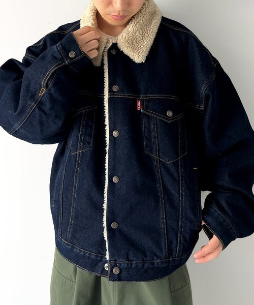 JaVa ジャバコラボ》ヴィンテージライクの主役級アウター 襟ボアデニム