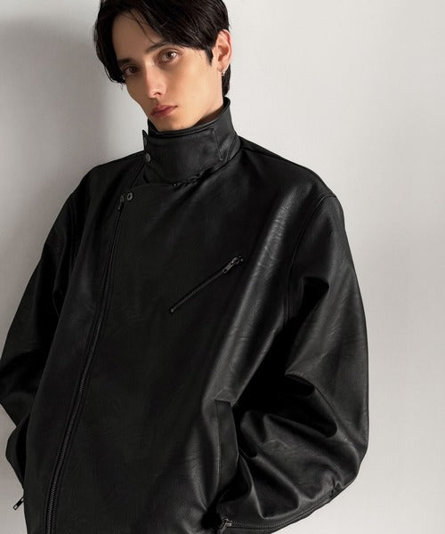 JaVaジャバコラボ》こなれ感、爆上がり。フェイクレザーライダース