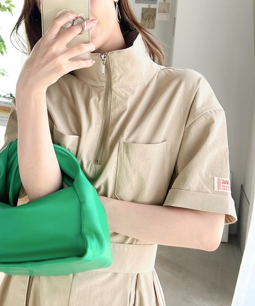 JaVaジャバ 別注》大人のワークテイスト。コットンライクハーフジップ