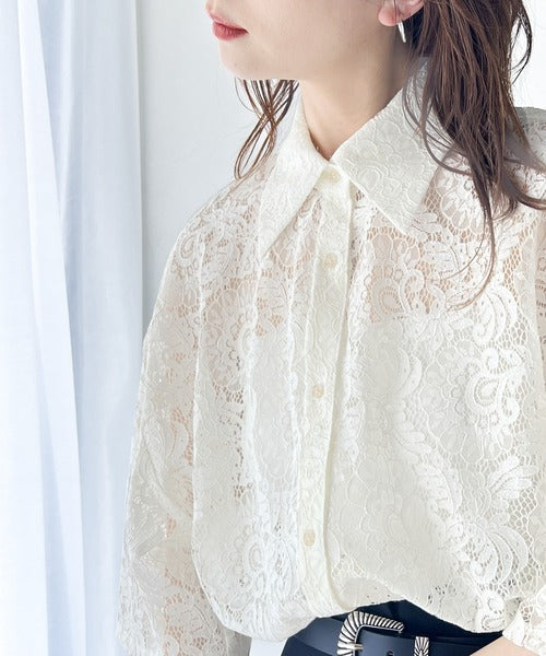 zadig&voltaire レースブラウス 大人の透け感。半袖レースブラウス ce1110074 | ファッション