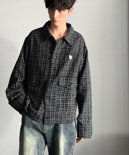 Classical Origin】「今季トレンド。」ツイード素材ショート丈