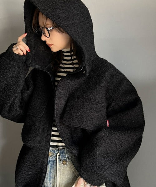 JaVa ジャバコラボ》大人の高見えカジュアル。テディシャギービッグ