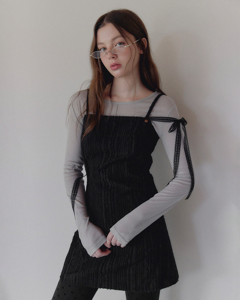 Plerty Lace Strap Sleeveless Mini Dress