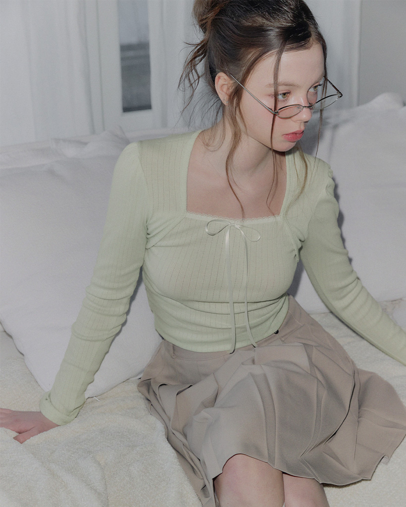 Colson Bolero Tie Lace Long Sleeve Tee