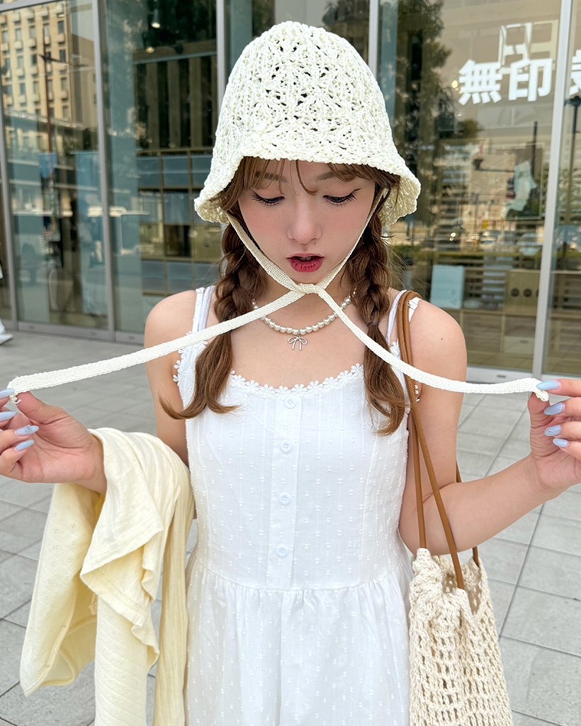 麦わらストラップバケットハット | ファッション通販サイト NUGU