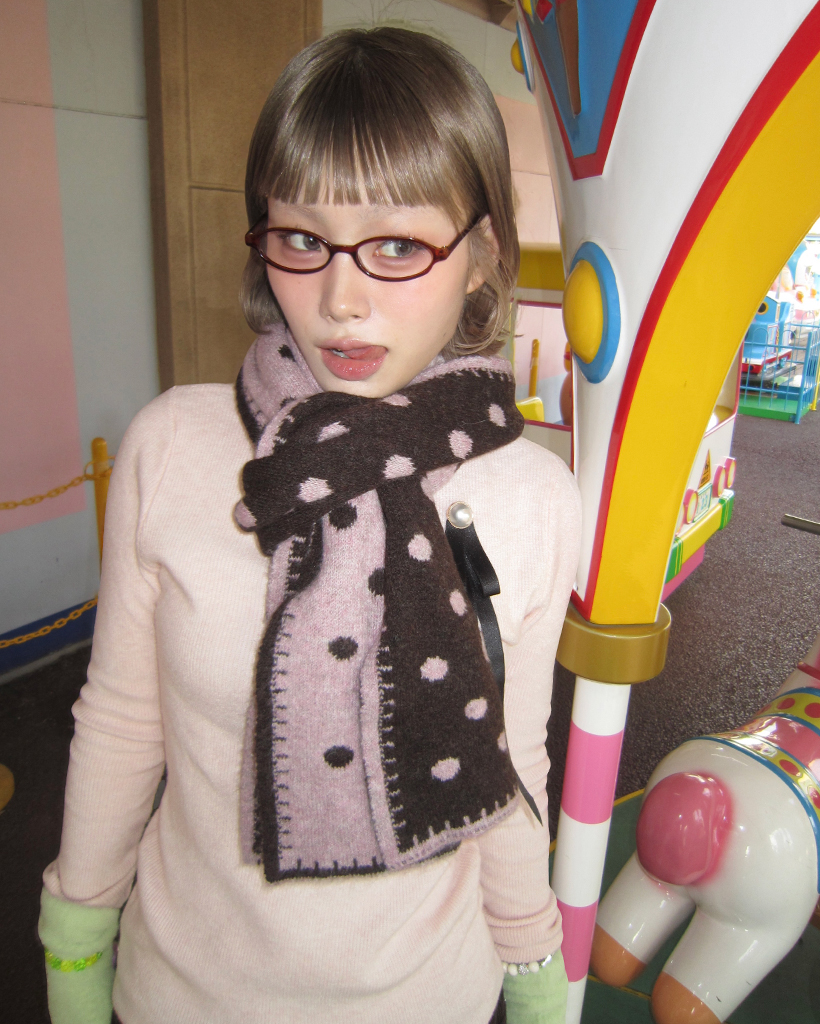 バイカラードットマフラー