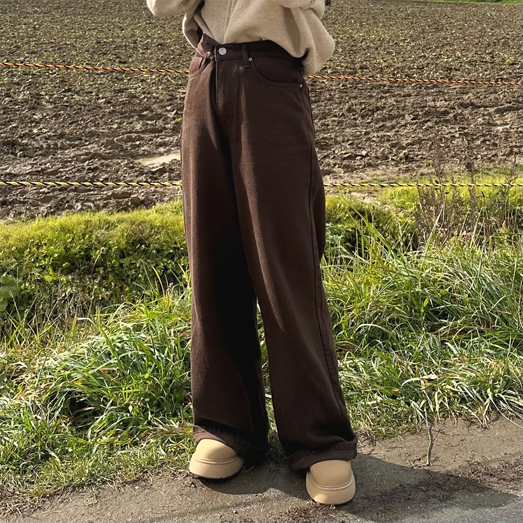 コットンストレートパンツ