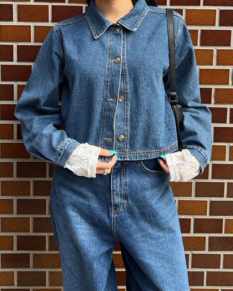 クロップドデニムシャツジャケット