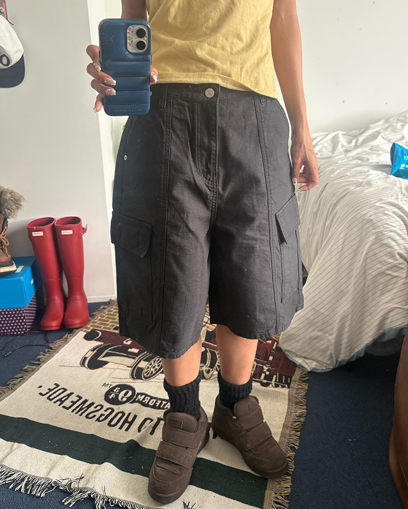 センターシームカーゴハーフパンツ