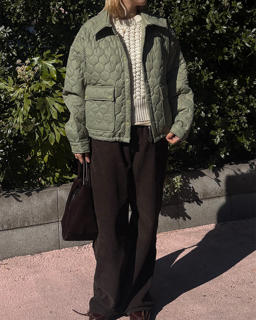 ゴードキルティングフラップポケットジャンパー