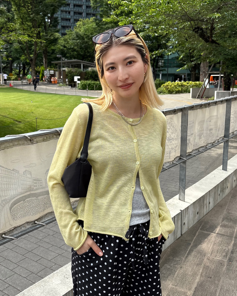 カットオフヘムビスコースサマーカーディガン