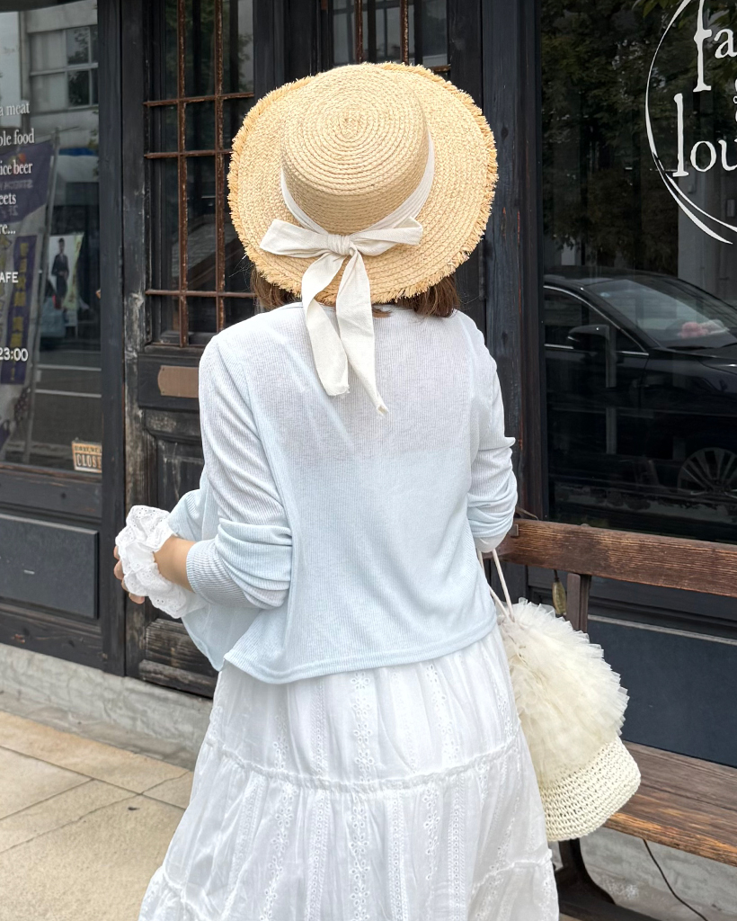 ワイドリボンカンカンハット