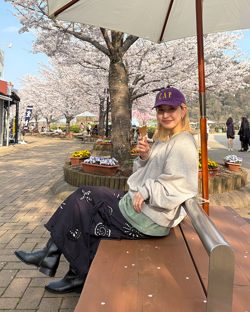 ファゴティングパターンドローストリングスカート