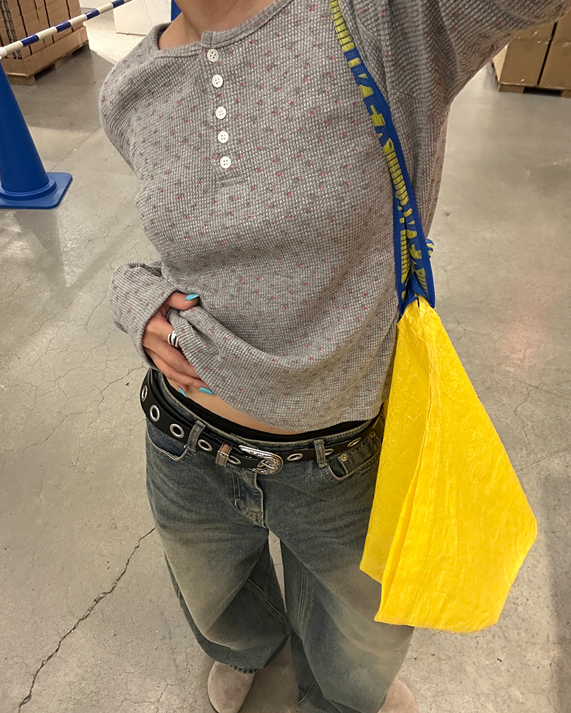 ミニフラワーヘンリーネックサーマルカットソー