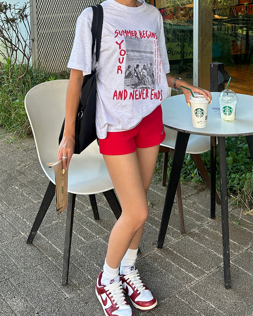 チャームポイントリブショートパンツ