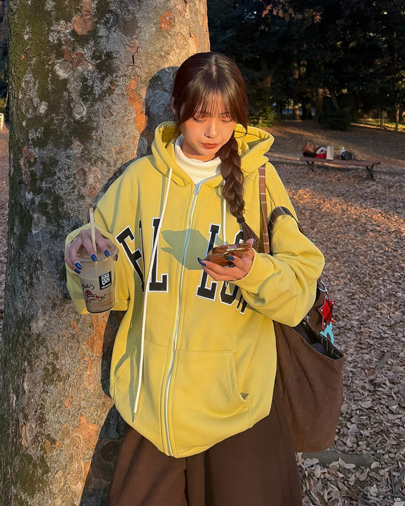 ユニセックス）FOLLOWパッチダブルジップパーカー | ファッション通販