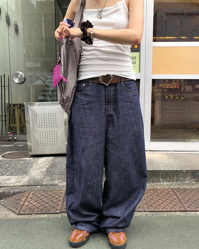 hoop nugu ルーズフィットデニムパンツ 5回再販](ORIGINAL) ルーズフィットデニムパンツ | ファッション