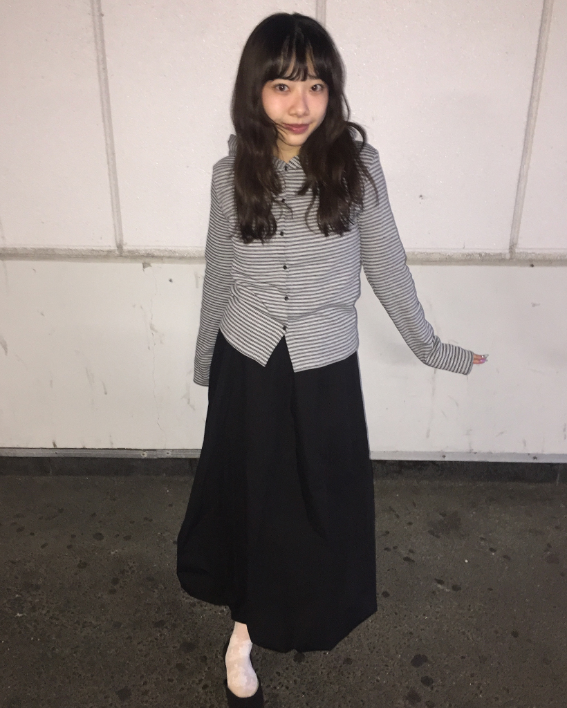 ダブルボーダーフードカーディガン