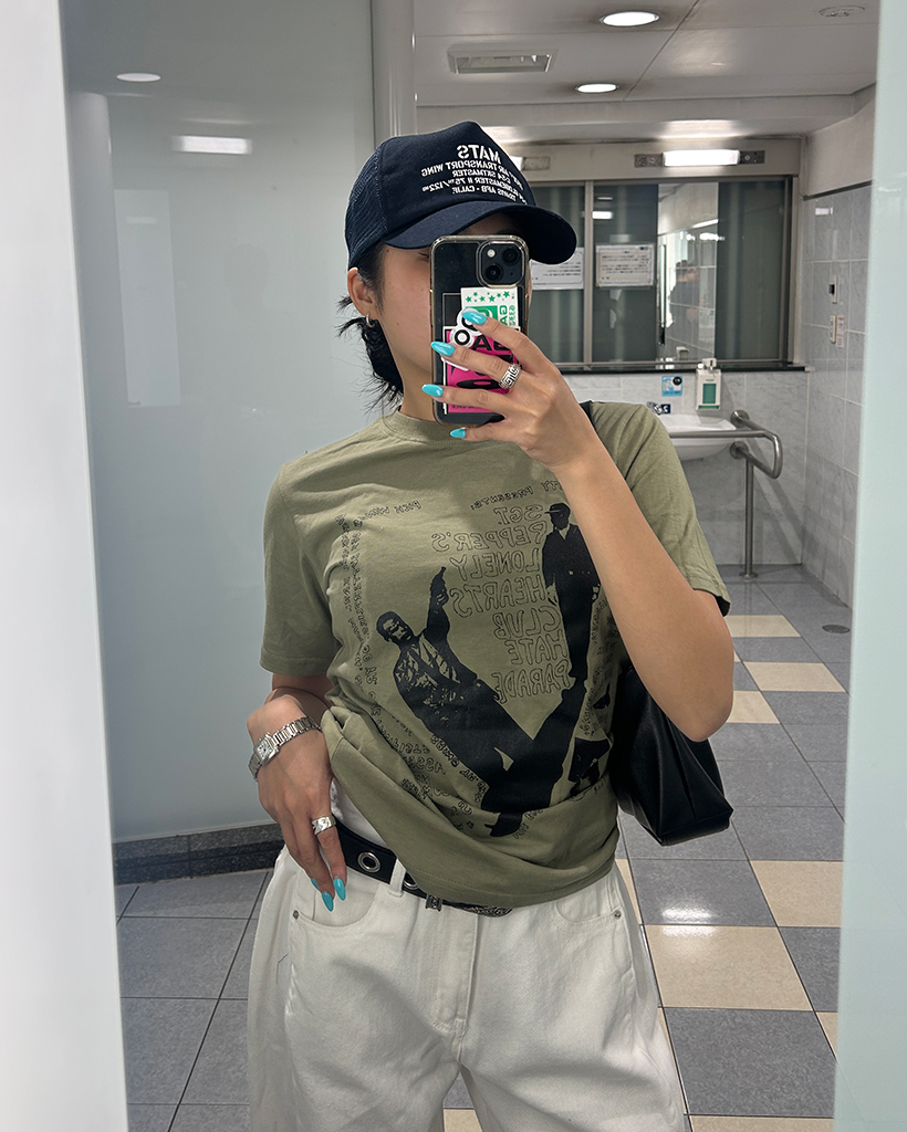 メンズシャドーレタリングハーフＴシャツ