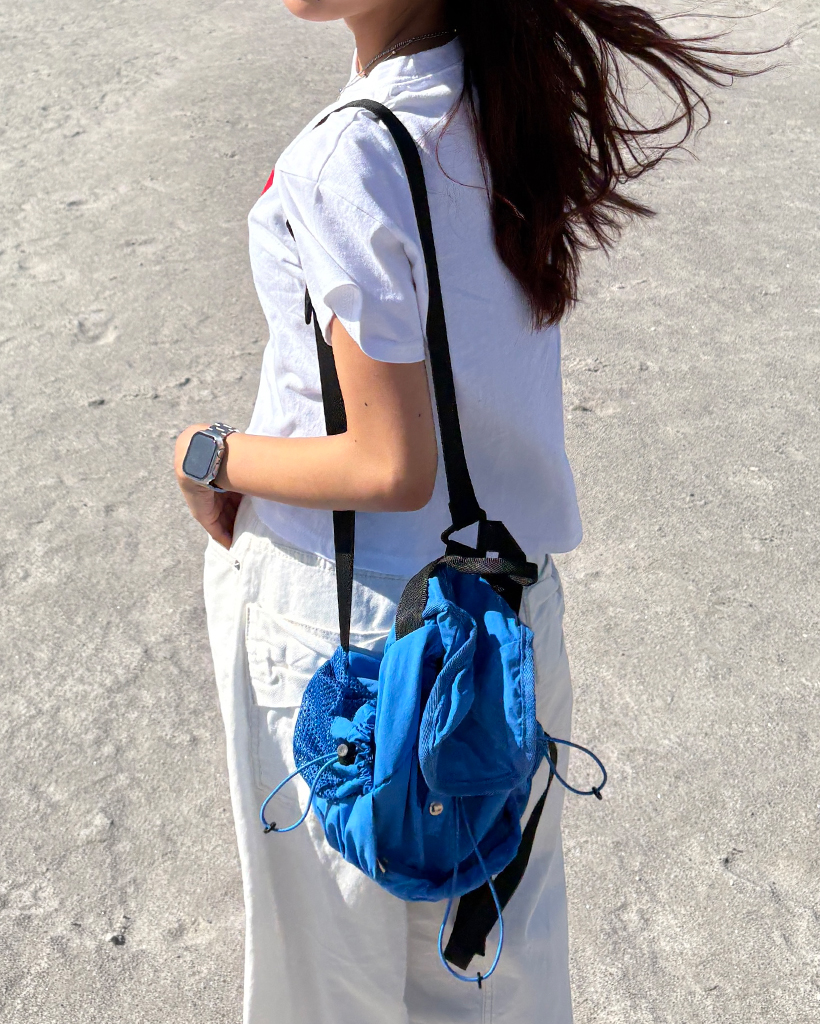 ギャザーポケットミニフラップリュック